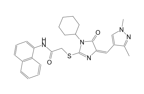 2-({(4E)-1-cyclohexyl-4-[(1,3-dimethyl-1H-pyrazol-4-yl)methylene]-5-oxo-4,5-dihydro-1H-imidazol-2-yl}sulfanyl)-N-(1-naphthyl)acetamide