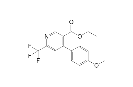 4-(4-methoxyphenyl)-2-methyl-6-(trifluoromethyl)-3-pyridinecarboxylic acid ethyl ester