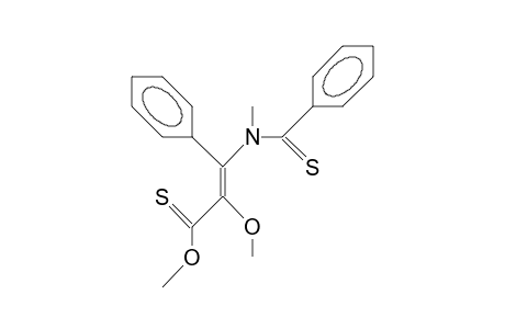 2-Methoxy-3-phenyl-3-(N-thiobenzoyl-methylamino)-thiopropenoic acid, O-methyl ester