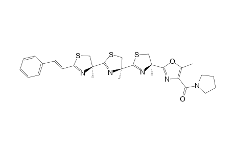[5-methyl-2-[(4R)-4-methyl-2-[(4S)-4-methyl-2-[(4S)-4-methyl-2-[(E)-2-phenylethenyl]-5H-1,3-thiazol-4-yl]-5H-1,3-thiazol-4-yl]-5H-1,3-thiazol-4-yl]-1,3-oxazol-4-yl]-pyrrolidin-1-yl-methanone