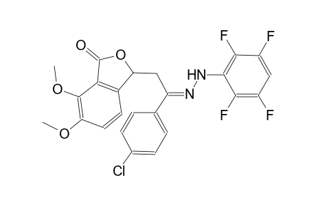 3-{(2E)-2-(4-chlorophenyl)-2-[(2,3,5,6-tetrafluorophenyl)hydrazono]ethyl}-6,7-dimethoxy-2-benzofuran-1(3H)-one
