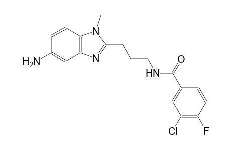benzamide, N-[3-(5-amino-1-methyl-1H-benzimidazol-2-yl)propyl]-3-chloro-4-fluoro-