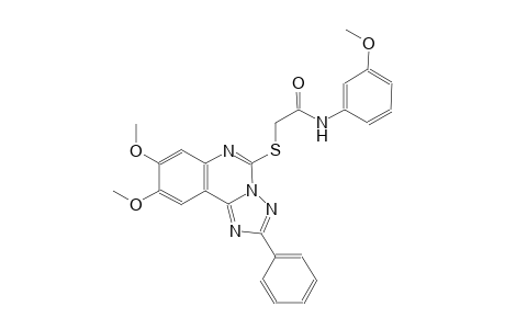 2-[(8,9-dimethoxy-2-phenyl[1,2,4]triazolo[1,5-c]quinazolin-5-yl)sulfanyl]-N-(3-methoxyphenyl)acetamide