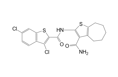 2-{[(3,6-dichloro-1-benzothien-2-yl)carbonyl]amino}-5,6,7,8-tetrahydro-4H-cyclohepta[b]thiophene-3-carboxamide