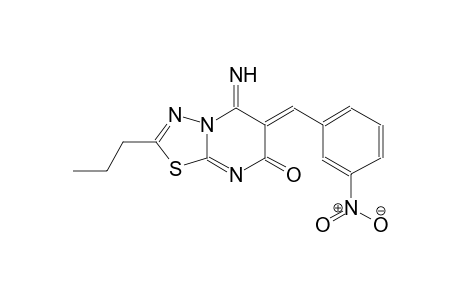(6Z)-5-imino-6-(3-nitrobenzylidene)-2-propyl-5,6-dihydro-7H-[1,3,4]thiadiazolo[3,2-a]pyrimidin-7-one