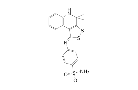 4-{[(1Z)-4,4-dimethyl-4,5-dihydro-1H-[1,2]dithiolo[3,4-c]quinolin-1-ylidene]amino}benzenesulfonamide