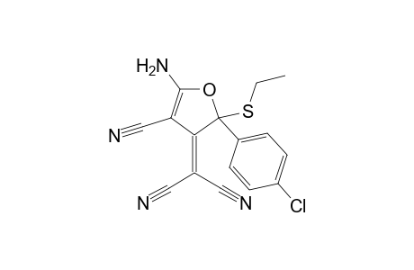 2-[5-Amino-2-(4-chlorophenyl)-4-cyano-2-(ethylsulfanyl)-2,3-dihydrofuran-3-ylidene]propanedinitrile