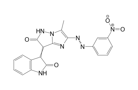 3-[3-Methyl-2-(3-nitrophenylazo)-6-oxo-5,6-dihydro-imidazo[1,2-b]pyrazol-7-ylidene]-1,3-dihydro-indol-2-one