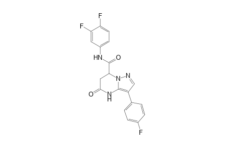 N-(3,4-Difluorophenyl)-3-(4-fluorophenyl)-5-oxo-4,5,6,7-tetrahydropyrazolo[1,5-a]pyrimidine-7-carboxamide
