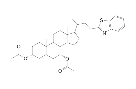 23-(Benzothiazol-2'-yl)-3.alpha.,7.alpha.-diacetoxynor-cholane
