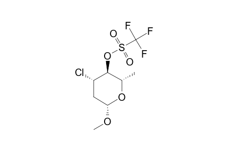 METHYL-3-CHLORO-2,3,6-TRIDEOXY-4-O-TRIFLUOROMETHANESULFONYL-L-ARABINO-HEXOPYRANOSIDE;MAJOR-ANOMER