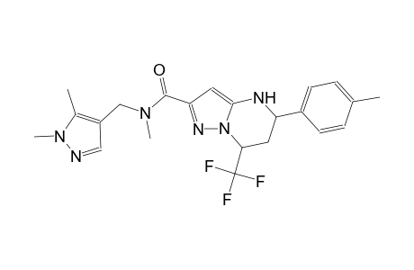 N-[(1,5-dimethyl-1H-pyrazol-4-yl)methyl]-N-methyl-5-(4-methylphenyl)-7-(trifluoromethyl)-4,5,6,7-tetrahydropyrazolo[1,5-a]pyrimidine-2-carboxamide