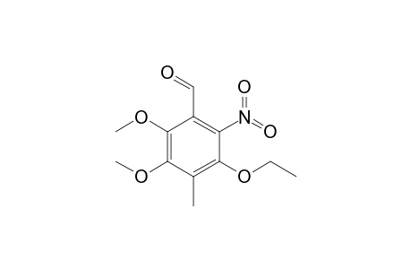 5-Ethoxy-2,3-dimethoxy-4-methyl-6-nitrobenzaldehyde