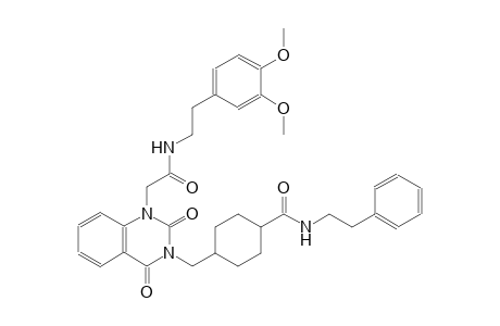 4-[(1-(2-{[2-(3,4-dimethoxyphenyl)ethyl]amino}-2-oxoethyl)-2,4-dioxo-1,4-dihydro-3(2H)-quinazolinyl)methyl]-N-(2-phenylethyl)cyclohexanecarboxamide