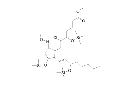 Methyl 6-chloro-5-(trimethylsiloxy)-7-(2-(3-trimethylsiloxy)-1-octenyl)-3-(trimethylsiloxy)-5-methoxyiminocyclopentyl)heptanoate