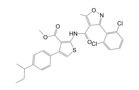 methyl 4-(4-sec-butylphenyl)-2-({[3-(2,6-dichlorophenyl)-5-methyl-4-isoxazolyl]carbonyl}amino)-3-thiophenecarboxylate