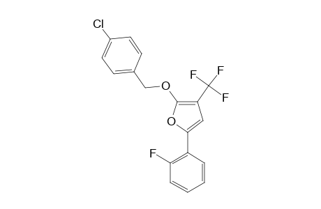 2-(4-CHLOROBENZYLOXY)-5-(2-FLUOROPHENYL)-3-TRIFLUOROMETHYLFURAN