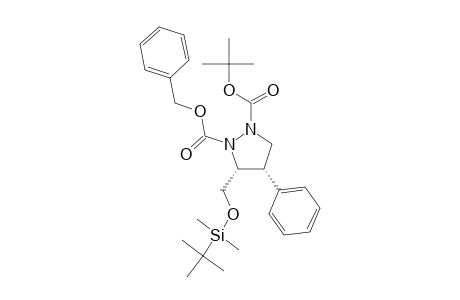 (-)-[(3R,4S)-2-Benzyloxycarbonyl-1-(tert-butoxycarbonyl)-3-tert-butyldimethylsilyloxymethyl-4-phenylpyrazolidine