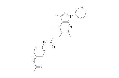 1H-pyrazolo[3,4-b]pyridine-5-propanamide, N-[4-(acetylamino)phenyl]-3,4,6-trimethyl-1-phenyl-