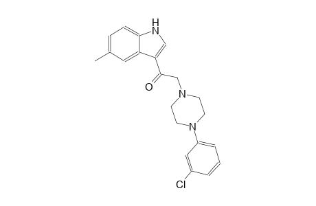 2-[4-(3-chlorophenyl)-1-piperazinyl]-1-(5-methyl-1H-indol-3-yl)ethanone