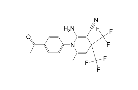 1-(4-acetylphenyl)-2-amino-6-methyl-4,4-bis(trifluoromethyl)-1,4-dihydro-3-pyridinecarbonitrile