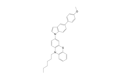 10-Hexyl-3-(5-(4-methoxyphenyl)-1H-indol-1-yl)-10H-phenothiazine