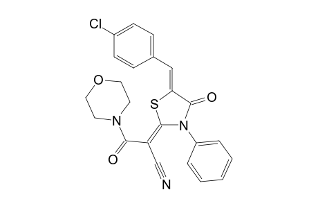 2-[5-(4-Chlorobenzylidene)-4-oxo-3-phenyl-thiazolidin-2-ylidene]-3-morpholin-4-yl-3-oxo-propionitrile