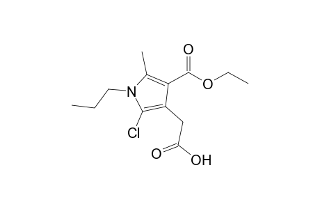 2-[2-Chloro-1-propyl-4-(ethoxycarbonyl)-5-methyl-1H-pyrrol-3-yl]acetic acid