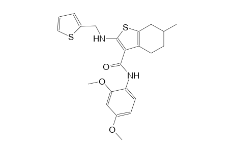 benzo[b]thiophene-3-carboxamide, N-(2,4-dimethoxyphenyl)-4,5,6,7-tetrahydro-6-methyl-2-[(2-thienylmethyl)amino]-