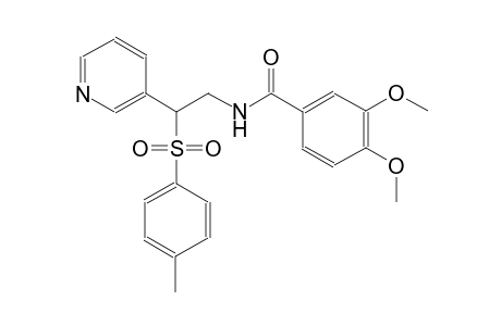 benzamide, 3,4-dimethoxy-N-[2-[(4-methylphenyl)sulfonyl]-2-(3-pyridinyl)ethyl]-