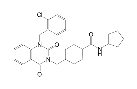4-[(1-(2-chlorobenzyl)-2,4-dioxo-1,4-dihydro-3(2H)-quinazolinyl)methyl]-N-cyclopentylcyclohexanecarboxamide