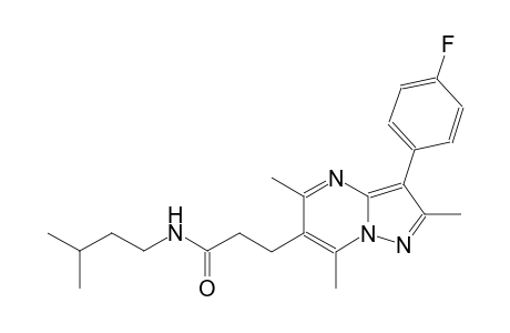 pyrazolo[1,5-a]pyrimidine-6-propanamide, 3-(4-fluorophenyl)-2,5,7-trimethyl-N-(3-methylbutyl)-
