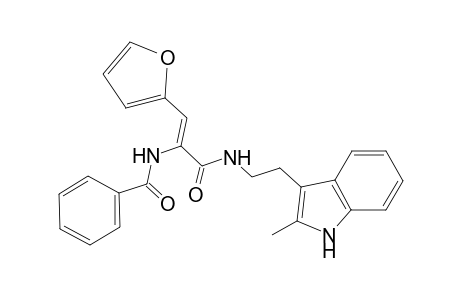 N-[(Z)-1-(2-furanyl)-3-[2-(2-methyl-1H-indol-3-yl)ethylamino]-3-oxoprop-1-en-2-yl]benzamide