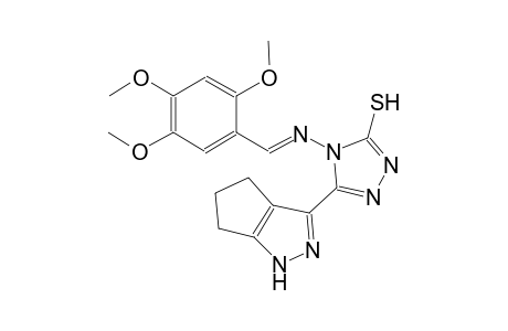 5-(1,4,5,6-tetrahydrocyclopenta[c]pyrazol-3-yl)-4-{[(E)-(2,4,5-trimethoxyphenyl)methylidene]amino}-4H-1,2,4-triazole-3-thiol