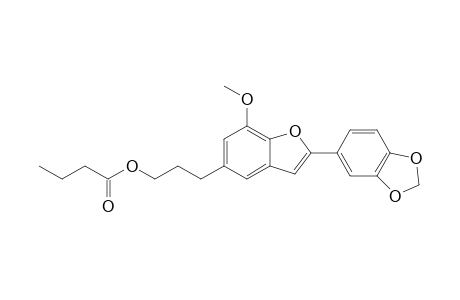 5-(3-BUTANOYLOXYPROPYL)-7-METHOXY-2-(3,4-METHYLENEDIOXYPHENYL)-BENZOFURAN