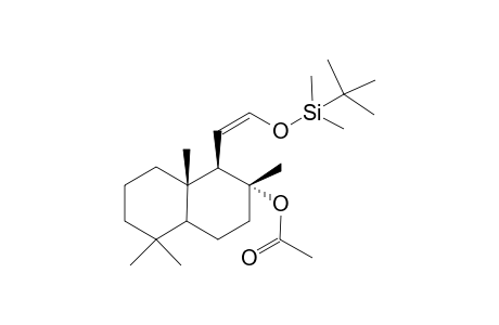 8.alpha.Acetoxy-12-t-butyldimethylsilyloxy-13,14,15,16-tetranor-11(Z)-labdene