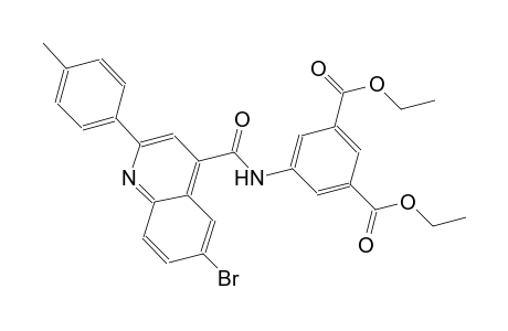 diethyl 5-({[6-bromo-2-(4-methylphenyl)-4-quinolinyl]carbonyl}amino)isophthalate