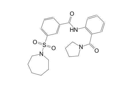 benzamide, 3-[(hexahydro-1H-azepin-1-yl)sulfonyl]-N-[2-(1-pyrrolidinylcarbonyl)phenyl]-
