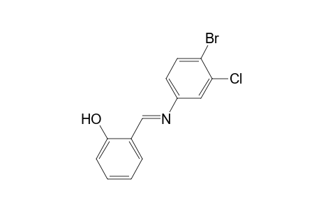 2-((E)-[(4-Bromo-3-chlorophenyl)imino]methyl)phenol