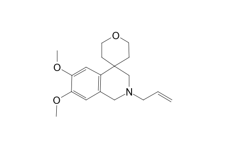 Isoquinoline, 1, 2, 3, 4-tetrahydro-2-allyl-6, 7-dimethoxy-4, 4'-spiro-oxane