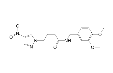 1H-Pyrazole-1-butanamide, N-[(3,4-dimethoxyphenyl)methyl]-4-nitro-
