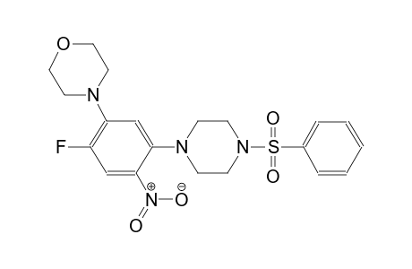 morpholine, 4-[2-fluoro-4-nitro-5-[4-(phenylsulfonyl)-1-piperazinyl]phenyl]-