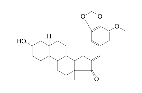 androstan-17-one, 3-hydroxy-16-[(7-methoxy-1,3-benzodioxol-5-yl)methylene]-, (5alpha)-