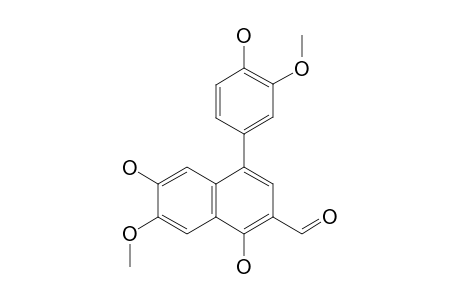 VITEDOXIN_D;1,6-DIHYDROXY-4-(4-HYDROXY-3-METHOXYPHENYL)-7-METHOXY-2-NAPHTHALDEHYDE