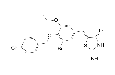 (5Z)-5-{3-bromo-4-[(4-chlorobenzyl)oxy]-5-ethoxybenzylidene}-2-imino-1,3-thiazolidin-4-one