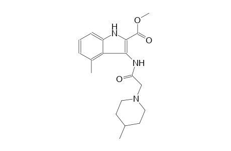 methyl 4-methyl-3-{[(4-methyl-1-piperidinyl)acetyl]amino}-1H-indole-2-carboxylate