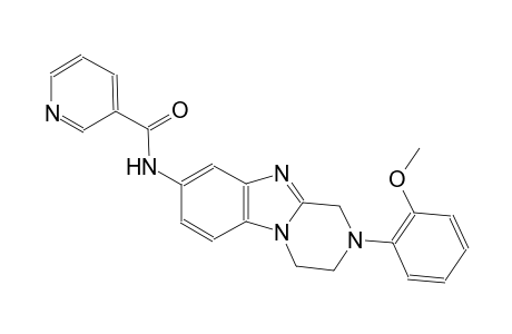 3-pyridinecarboxamide, N-[1,2,3,4-tetrahydro-2-(2-methoxyphenyl)pyrazino[1,2-a]benzimidazol-8-yl]-
