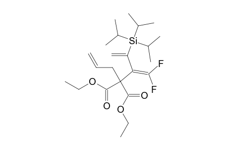 1,1-DIFLUORO-2-(1'-TRIISOPROPYLSILYLVINYL)-3,3-DICARBOETHOXY-1,5-HEXADIENE