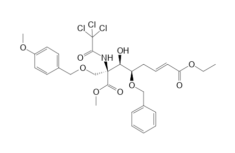 1-Ethyl 8-Methyl (E,5R,6R,7S)-5-Benzyloxy-6-hydroxyo-7-(4-methoxybenzyloxymethyl)-7-(trichloroacetamido)octandioate