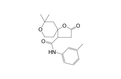 7,7-dimethyl-N-(3-methylphenyl)-2-oxo-1,8-dioxaspiro[4.5]decane-4-carboxamide